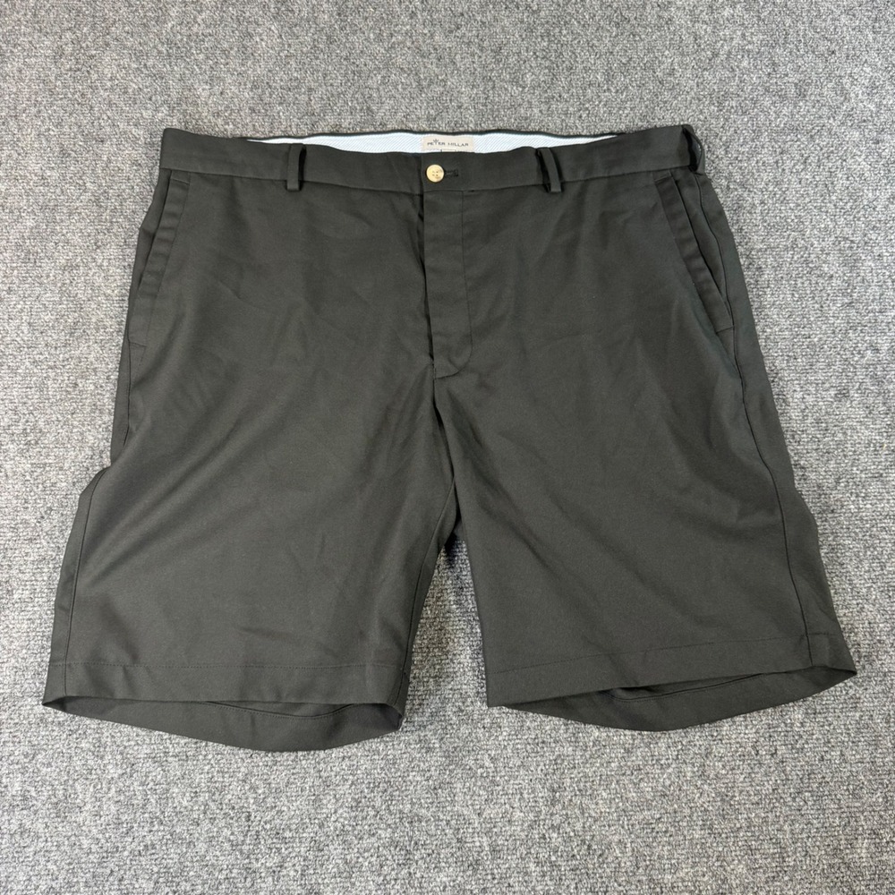 Peter Millar Crown Sport Mens Black Performance Golf‎ Shorts Size 38 Inseam 9in